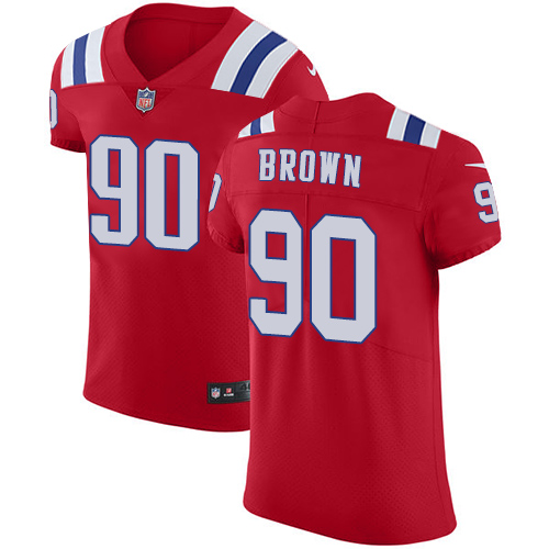 Nike Patriots #90 Malcom Brown Red Alternate Men's Stitched NFL Vapor Untouchable Elite Jersey - Click Image to Close